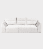 Sofá elegante en color blanco, ideal para salas de estar modernas y cómodas, complementa tu decoración con estilo y confort.