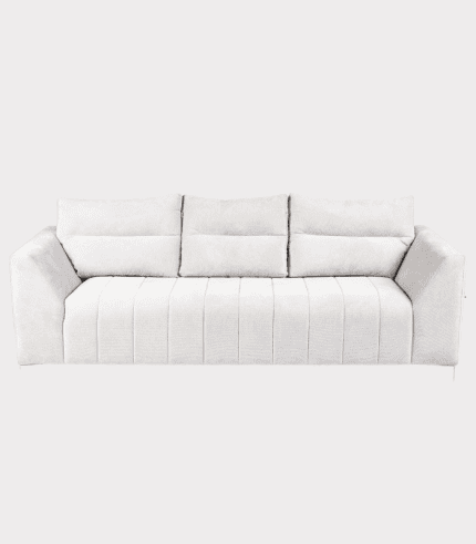 Sofá elegante en color blanco, ideal para salas de estar modernas y cómodas, complementa tu decoración con estilo y confort.