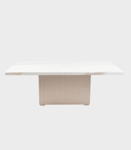 Muebles con mesa de oficina moderna y elegante, perfecta para espacios de trabajo en hogares o empresas. Diseño funcional y decorativo en tonalidades neutras.