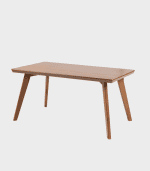 Mesa de madera estilo moderno para comedor o oficina, con diseño funcional y sobrio, perfecta para decorar y aprovechar espacios de trabajo o descanso.