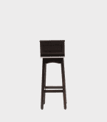 Mueble de madera negro para escritorio con cajón, ideal para zona de trabajo o decoración en espacios modernos.