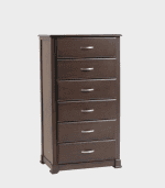 Archivador madera color marrón con 7 cajones para almacenamiento y organización de oficina o habitación.