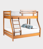 2. Sillón cama de madera, estructura robusta y moderna, ideal para dormitorios infantiles y juveniles, con escalera y escalón superior para una cama extra en Zona Muebles.