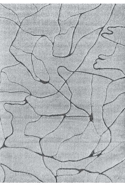 Línea de muebles y decoración en color gris con patrones de hojas y formas abstractas.