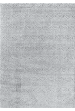 Suelo de alfombra gris con textura y patrón de arcos en relieve, ideal para decorar espacios modernos y acogedores en zonas de muebles y decoración.