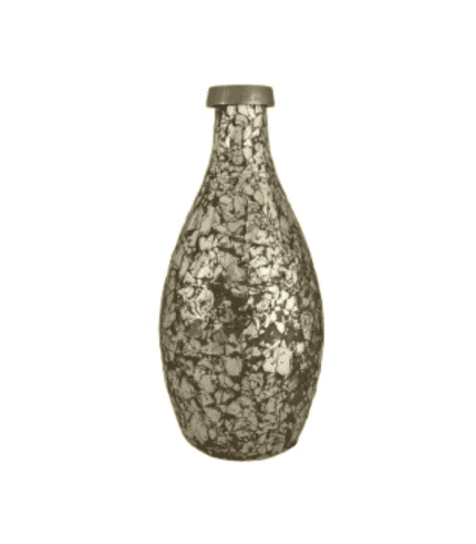 Vaso decorativo de cerámica con acabado en relieve y diseño colorido, ideal para decorar espacios modernos y elegantes en hogares u oficinas.