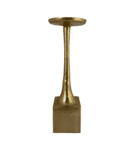 Hierro dorado, soporte para decoración o muebles, estilo elegante y clásico.