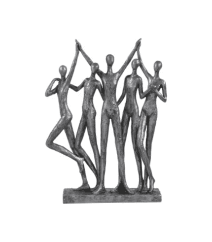 Escritores de arte en construcción con formas humanas estilizadas, ideales para decoración moderna y elegante. Perfectos para añadir un toque artístico a cualquier espacio.