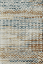 Tejido decorativo con diseño abstracto en tonos tierra, gris y azul. Ideal para complementar muebles, sillones y decoraciones en el hogar o la oficina. Textura suave y moderna, que aporta calidez y estilo a cualquier ambiente.