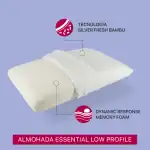 Suave almohada con tecnología Silver Fresh Bambú y memoria de respuesta dinámica, ideal para un descanso cómodo en el hogar.