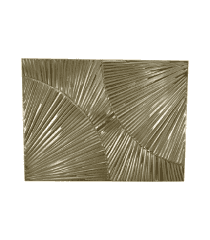 Cortina decorativa de hojas de palma en tono dorado para complementar tu mobiliario y decoración interior.