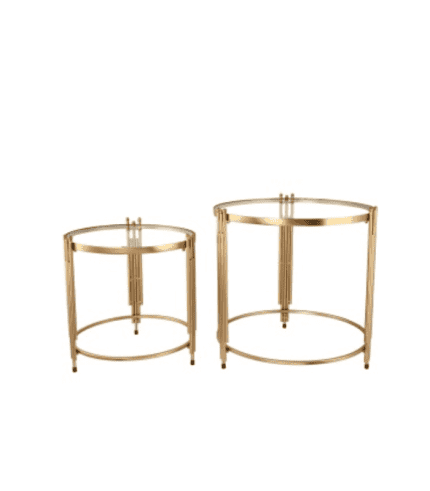 Estructuras metálicas doradas para mesas o escritorios, modernas y elegantes, ideales para complementar decoración de interiores con estilo contemporáneo.