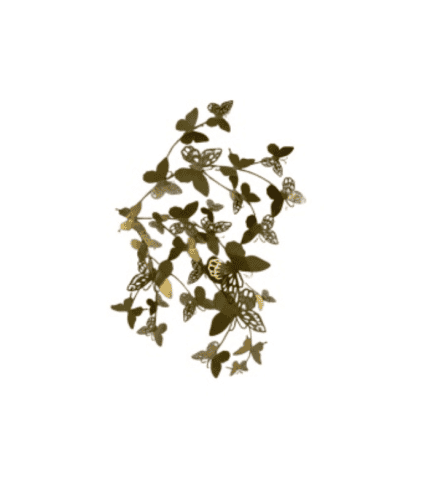 Mariposas de metal decorativas para paredes, ideales para dar un toque elegante a la decoración de interiores y muebles.