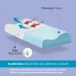 Alto relieve y soporte con tecnología Watergel Foam y tela Xtra-Cool, ideal para cervicales, en una superficie diseñada para el máximo comfort y bienestar en tu descanso.