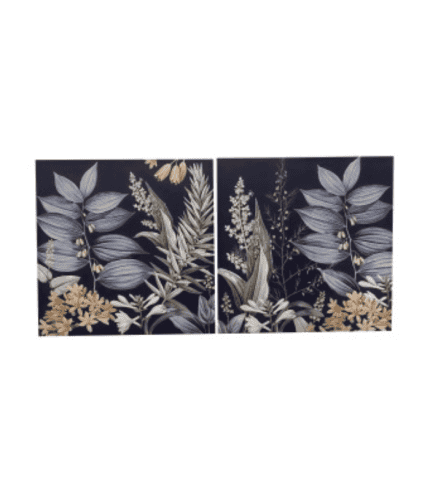 Jarrón de plantas decorativas en tonos gris y beige para sala de estar o decoración moderna.