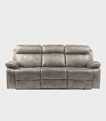 Sofá de tela gris en zona muebles, con sillones cómodos y amplios, perfecto para decorar tu sala de estar con estilo y funcionalidad.