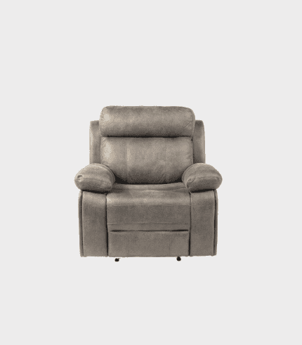 Sillón relax de tela gris, cómodo y elegante. Perfecto para salas de estar y espacios de descanso en el hogar u oficina. Diseño moderno y acolchado para mayor confort.